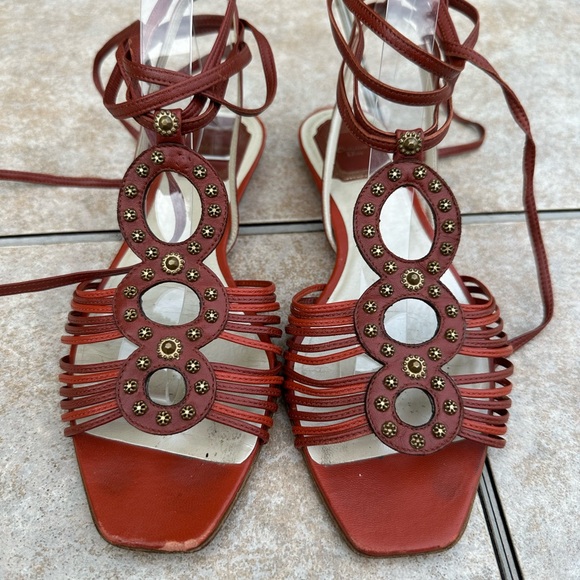 CHRISTIAN DIOR DESIGNER SHOES FOR WOMEN DIOR ALLEGRIA SANDAL FLAMENCO - Picture 4 of 16